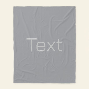 Simple 3 Dimensional Looking Text   Grey Fleece Blanket