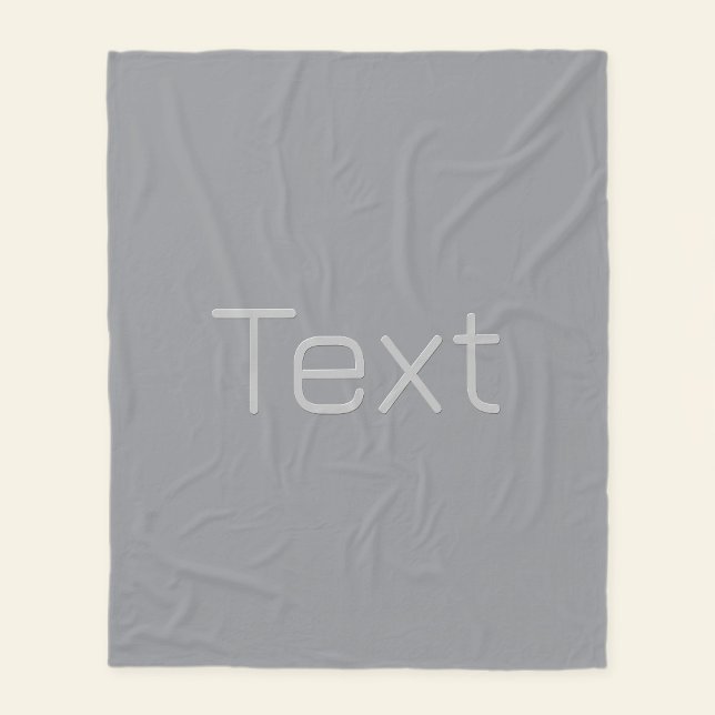 Simple 3 Dimensional Looking Text | Grey Fleece Blanket (Creator Uploaded)