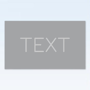 Simple 3 Dimensional Looking Text   Grey Rectangular Sticker