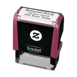 Simple 3 lines Return Address Self-inking Stamp