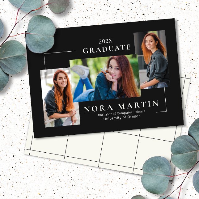 Simple 3 Photo Black White Announcement (Creator Uploaded)