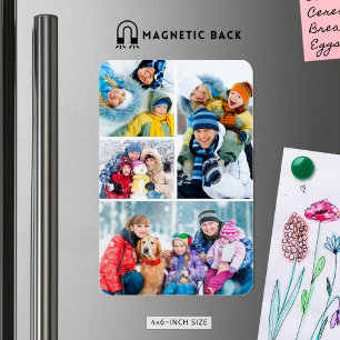 Simple 4 Photo Collage Magnet