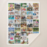 Simple 50 Rectangle Photo Collage Custom Colour
