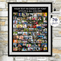 Simple 70 Photo Collage Custom Personalised