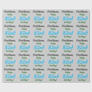 Simple 82nd Birthday Wrapping Paper