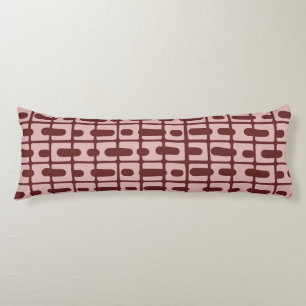 Simple Abstract Burgundy Pink Pattern Body Cushion