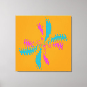 Simple Abstract Butterfly Flight Messy Pattern Canvas Print
