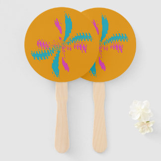 Simple Abstract Butterfly Flight Messy Pattern Hand Fan