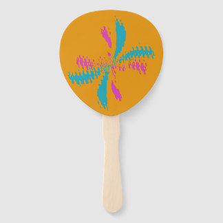 Simple Abstract Butterfly Flight Messy Pattern Hand Fan
