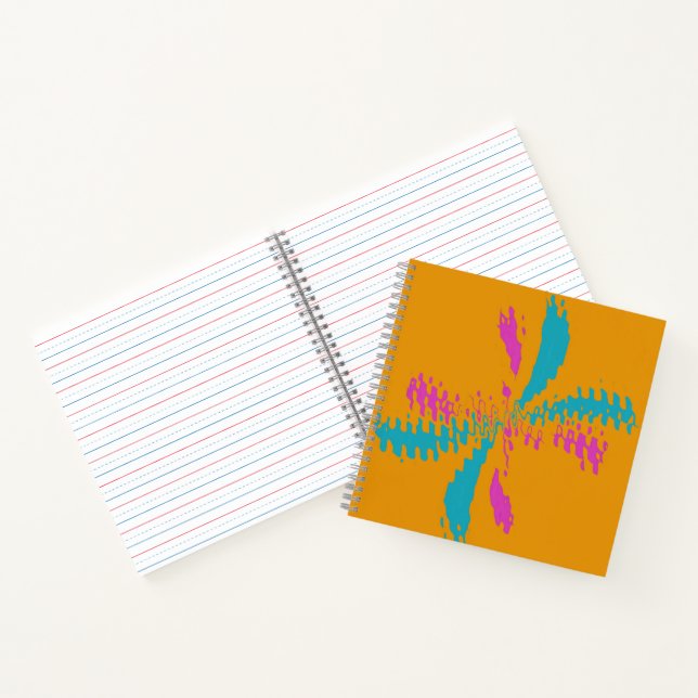 Simple Abstract Butterfly Flight Messy Pattern Notebook (Inside)