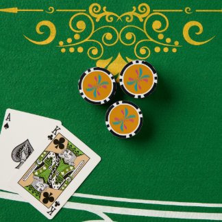 Simple Abstract Butterfly Flight Messy Pattern Poker Chips