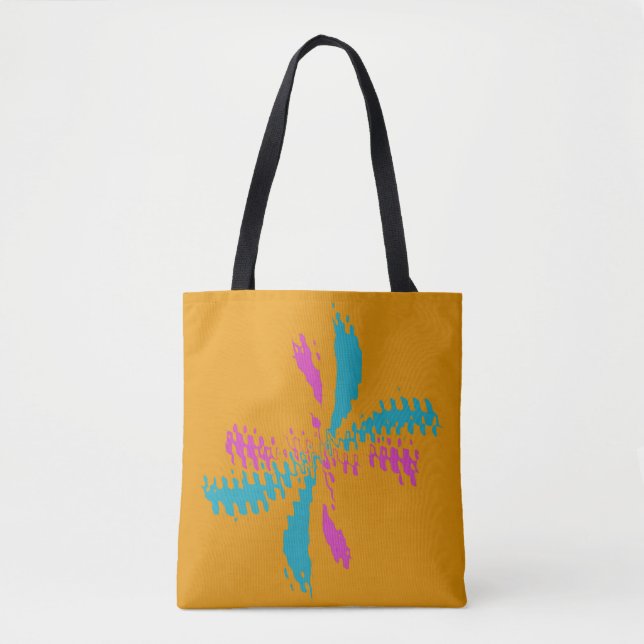 Simple Abstract Butterfly Flight Messy Pattern Tote Bag (Front)
