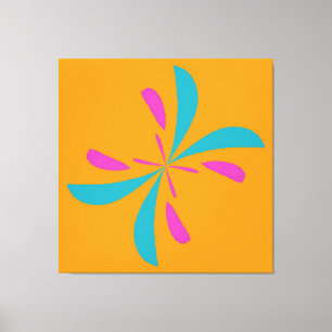 Simple Abstract Butterfly Flight Pattern Canvas Print