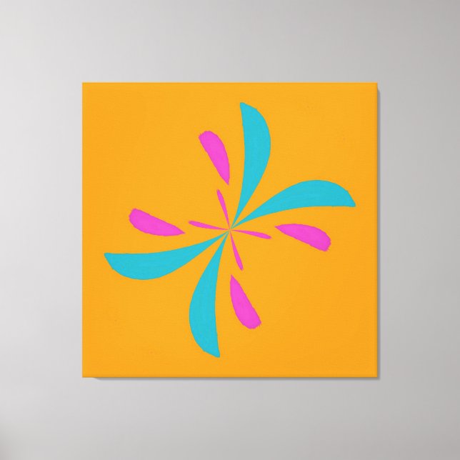 Simple Abstract Butterfly Flight Pattern Canvas Print (Front)