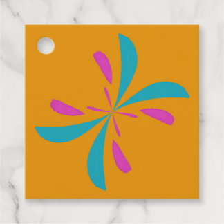 Simple Abstract Butterfly Flight Pattern Favour Tags