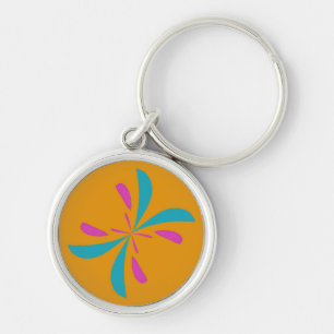 Simple Abstract Butterfly Flight Pattern Key Ring