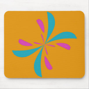 Simple Abstract Butterfly Flight Pattern Mouse Pad