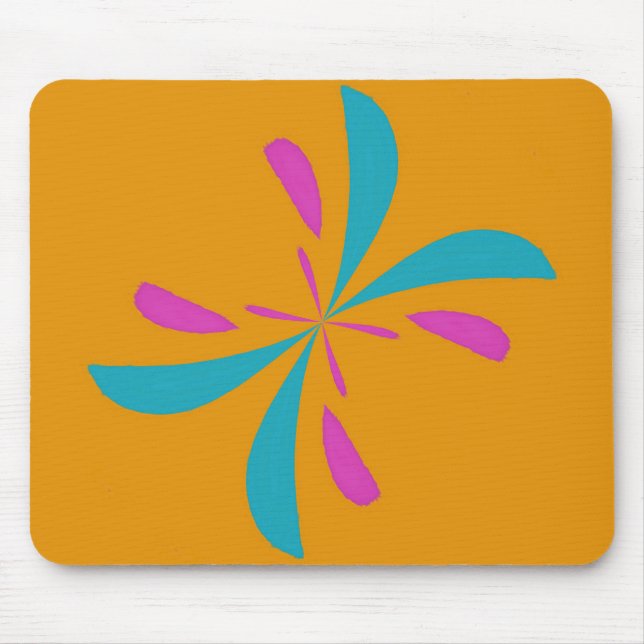 Simple Abstract Butterfly Flight Pattern Mouse Pad (Front)