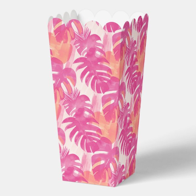 Simple abstract pattern with leaves of monstera, f favour box (Back)