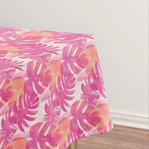 Simple abstract pattern with leaves of monstera, f tablecloth