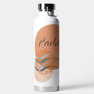 Simple Abstract Script Water Bottle