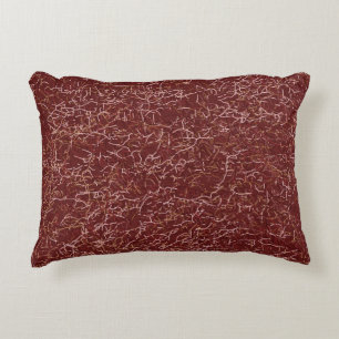 Simple Abstract Thread Art Red Pattern Decorative Cushion