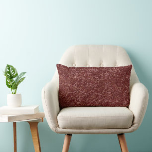 Simple Abstract Thread Art Red Pattern Lumbar Cushion