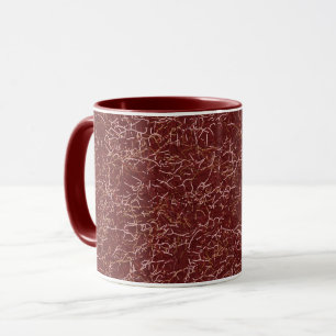 Simple Abstract Thread Art Red Pattern Mug