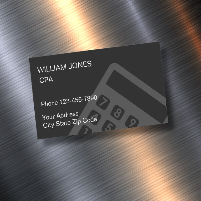 Simple Accountant CPA Design Magnetic Business Card (Creator Uploaded)