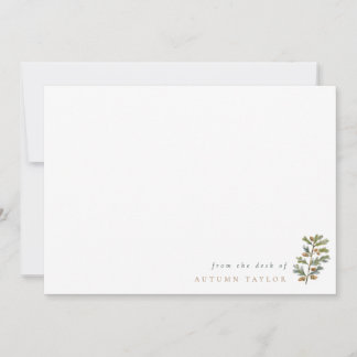 Simple Acorns & Leaves Fall Personalised Card