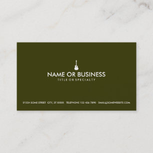 simple acoustic guitar business card
