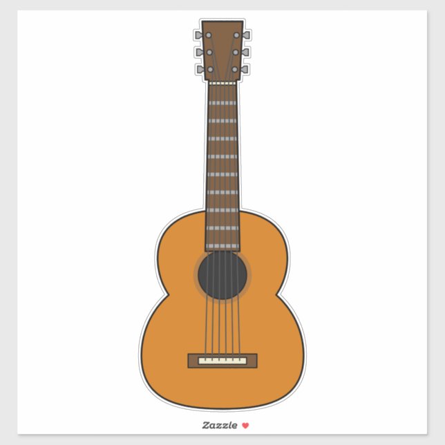 Simple Acoustic Guitar Cartoon (Sheet)