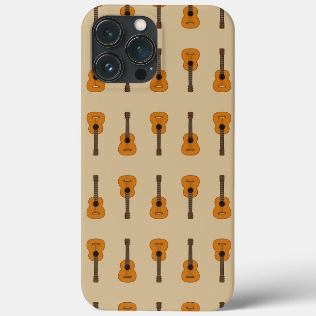 Simple Acoustic Guitar Cartoon Case-Mate iPhone Case (Back)
