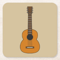Simple Acoustic Guitar Cartoon