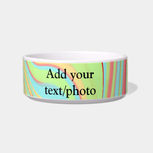 Simple acrylic pour marble add your text name cust bowl