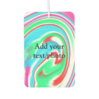Simple acrylic pour marble add your text name cust car air freshener