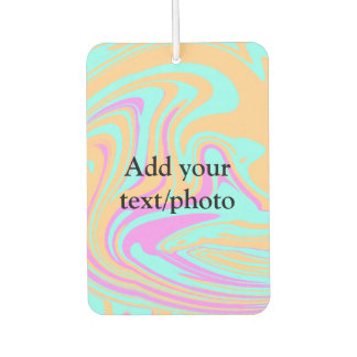 Simple acrylic pour marble add your text name cust car air freshener