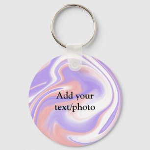 Simple acrylic pour marble add your text name cust key ring