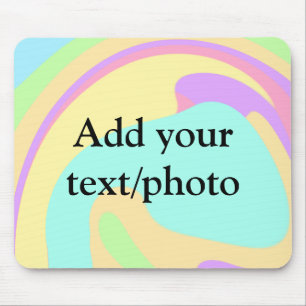 Simple acrylic pour marble add your text name cust mouse pad