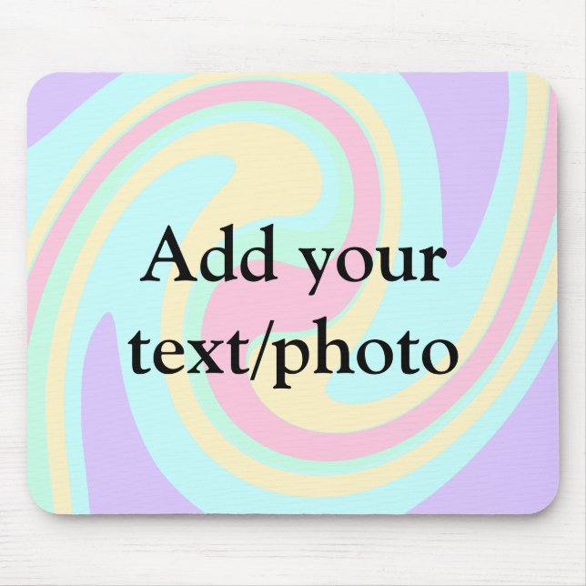 Simple acrylic pour marble add your text name cust mouse pad (Front)