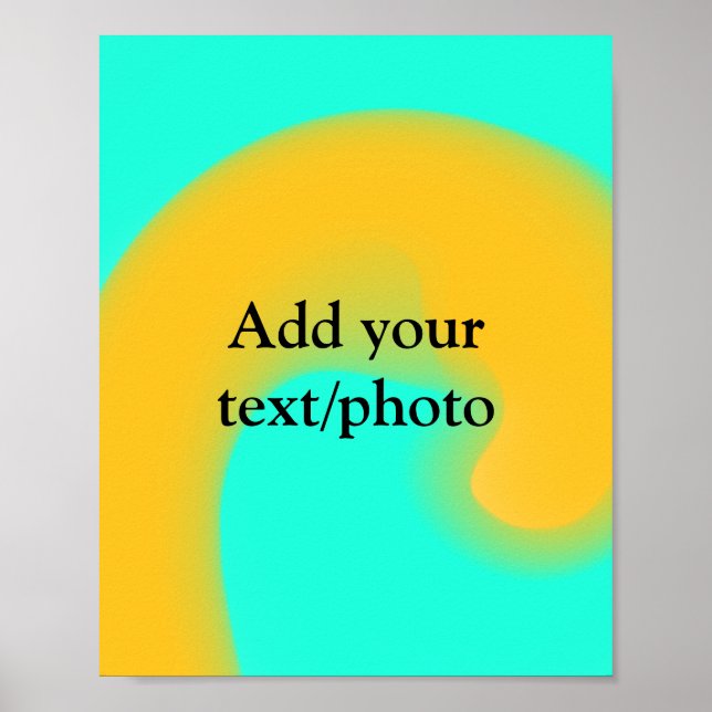 Simple acrylic pour marble add your text name cust poster (Front)