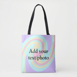 Simple acrylic pour marble add your text name cust tote bag