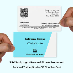 Simple Adaptable Athlete Promo Gift Voucher Card