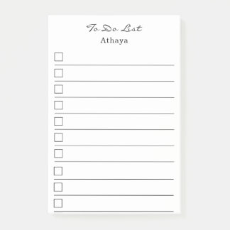Simple Add Name To Do List Post-it Notes