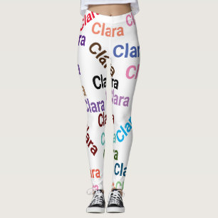SIMPLE add name typography calligraphy colour name Leggings