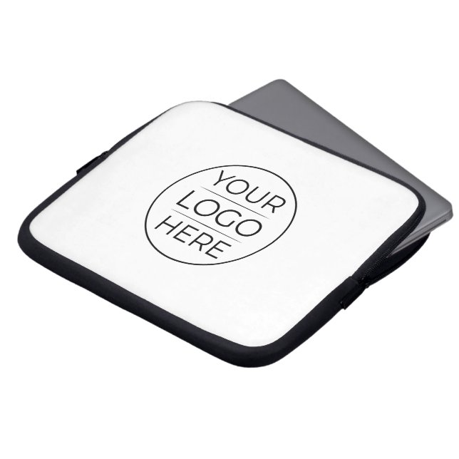 Simple Add Your Logo Business Laptop Sleeve (Front Top)