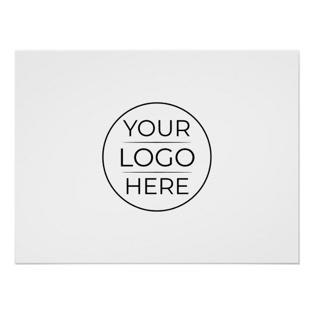 Simple Add Your Logo Business Poster (Front)