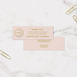 Simple Add Your Logo Thank You Package Insert