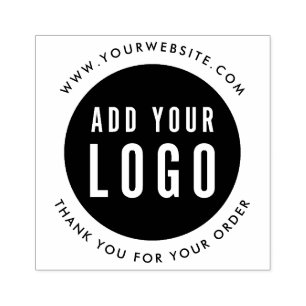Simple Add Your Logo Website Business Thank You Rubber Stamp