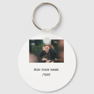simple add your photo text kids funny holidays fam key ring